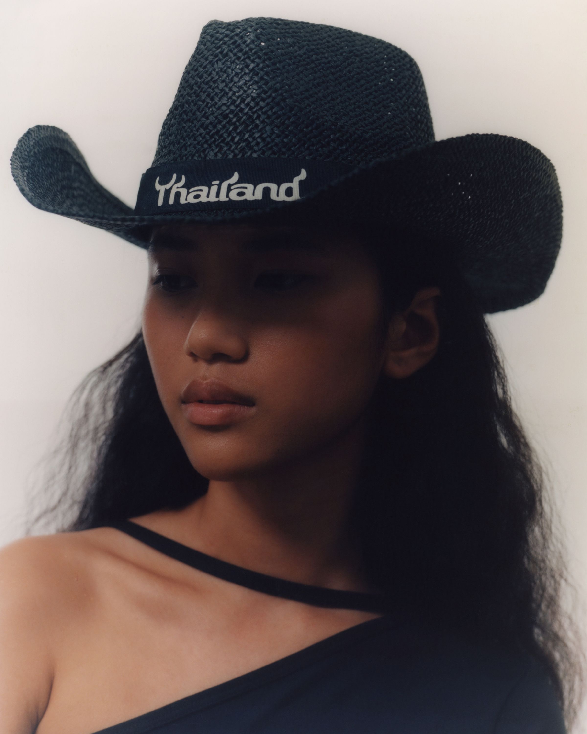 Tank Air SS20 Ready-to-Wear shot in Los Angeles by Erika Kamano. Model in the Mai Thai top and a Thailand Hat.